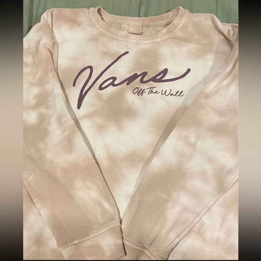 dusty rose tye die vans crewneck